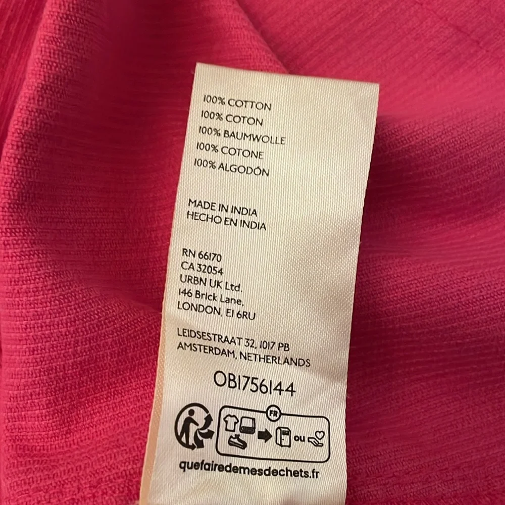 Like new Free People baby cord dress/tunic. Large. Pockets. Bright pink. Lovely! - Picture 7 of 7